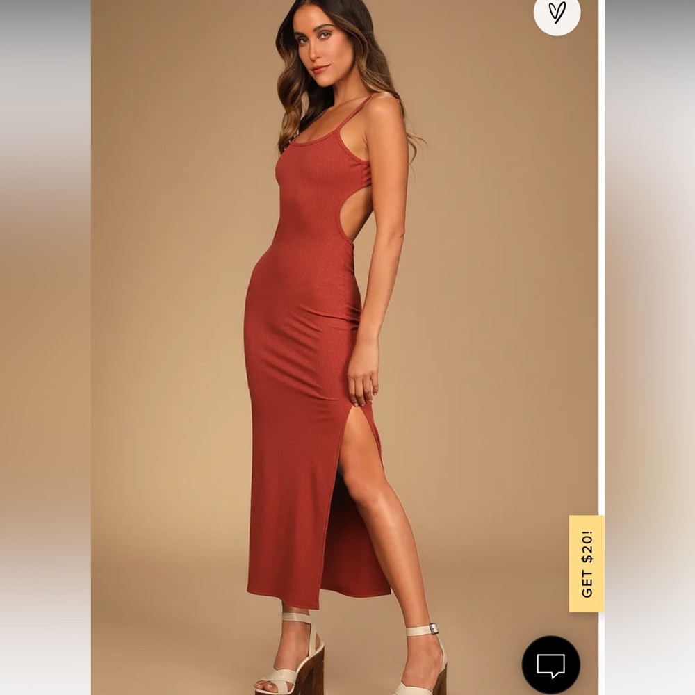 Lulus backless midi dress